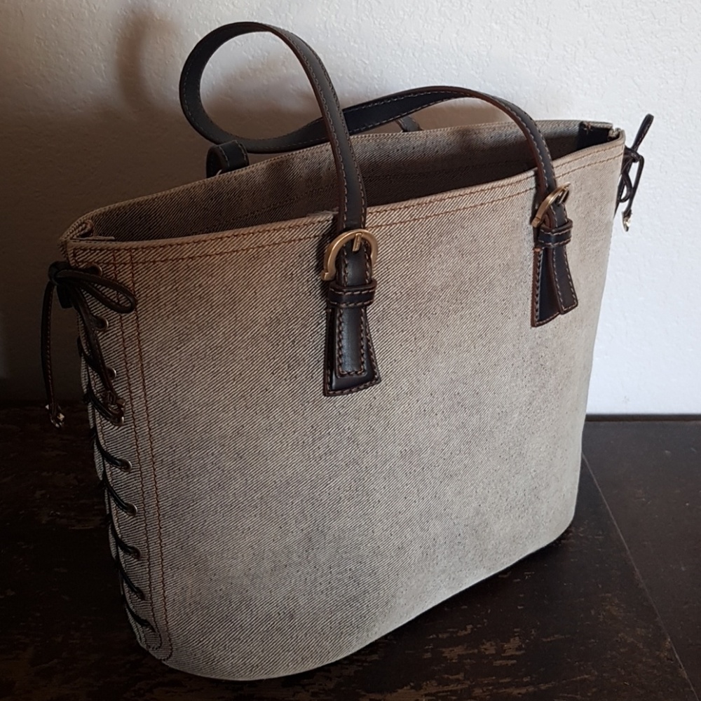Vintage Salvatore Ferragamo acid wash denim bag